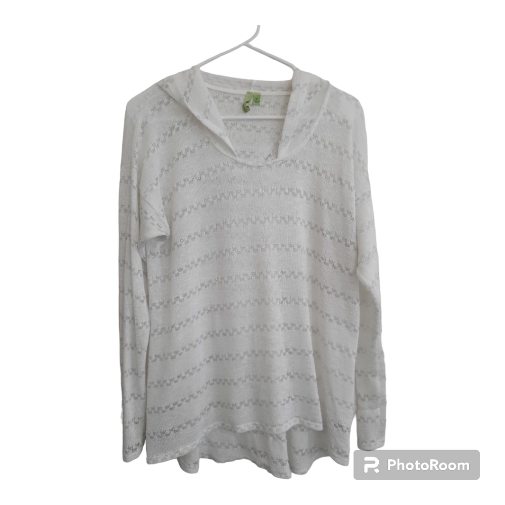 FREE SOCIETY long sleeve hood cover up/layering piece in women XL. Lightweight
